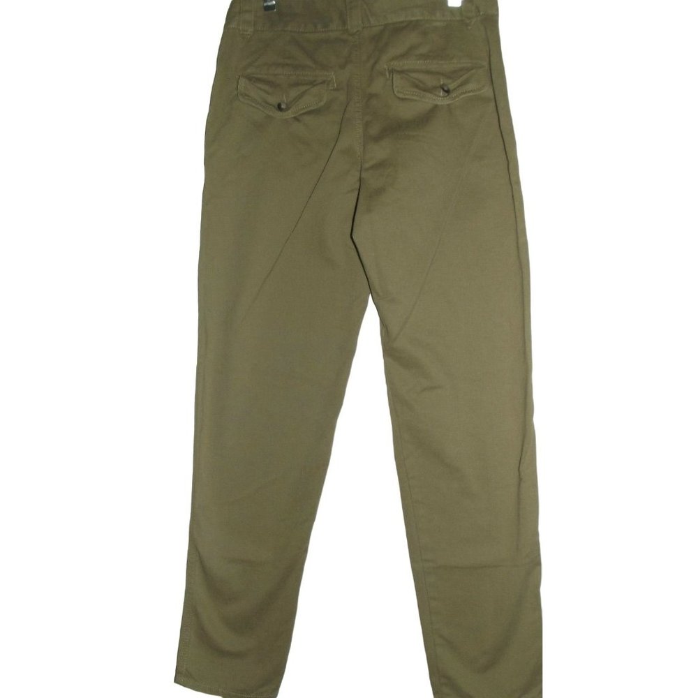 French Connection 2x30"Khaki Military Green Utility Ankle Pants pocket flaps xs
